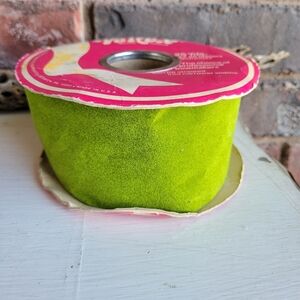 Vintage Veltex Green Velvet Ribbon Spool